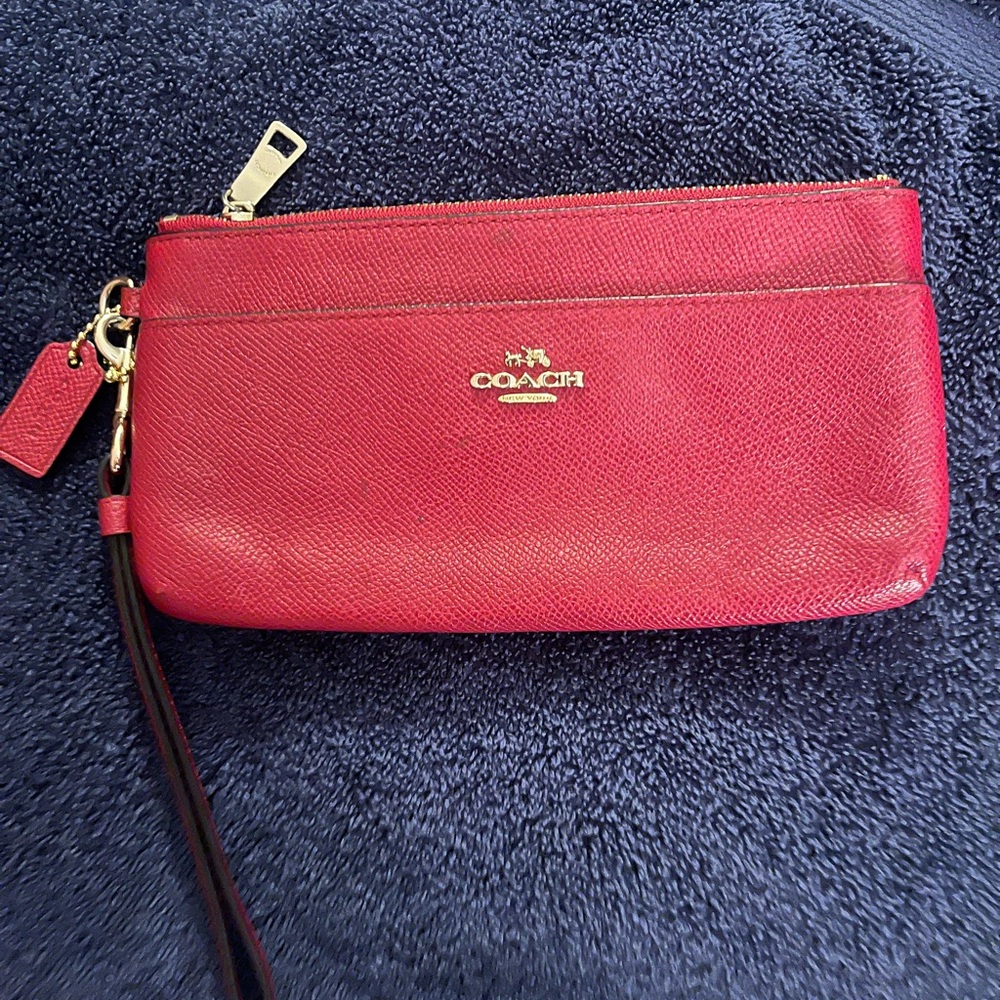 Coach Red Wristlet.